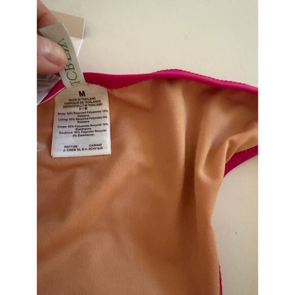 $59.50 NWT J Crew Mid Rise Cheeky Coverage Bikini Swim Bottom Sz M Pink Fuchsia - Picture 5 of 7